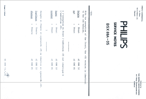 B5X88A; Philips Belgium (ID = 1954170) Radio