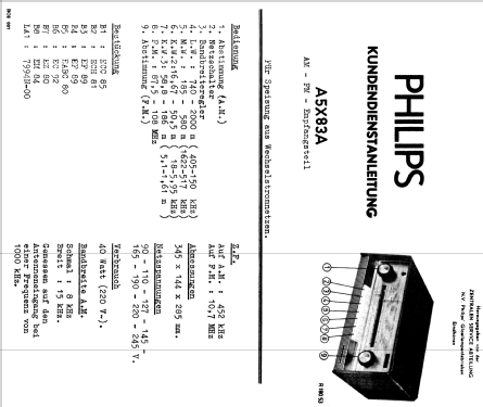 A5X83A; Philips; Eindhoven (ID = 1836127) Radio