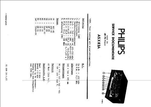 A5X83A; Philips; Eindhoven (ID = 41594) Radio