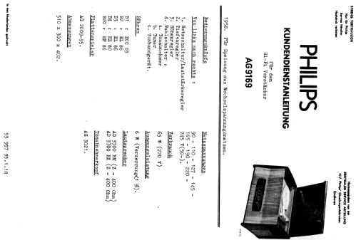 AG 9169; Philips; Eindhoven (ID = 1346685) Ampl/Mixer