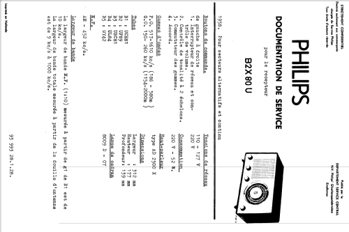 B2X80U /04; Philips; Eindhoven (ID = 1615954) Radio