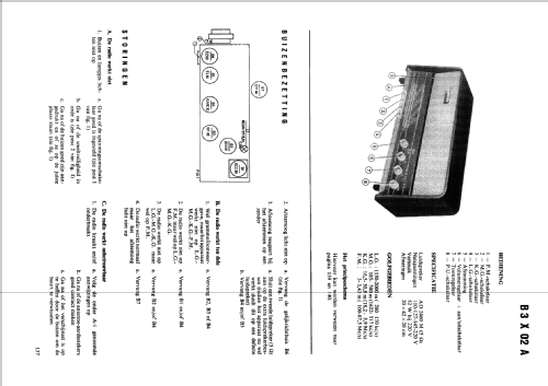 B3X02A /00 /01; Philips Belgium (ID = 104978) Radio