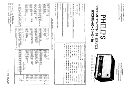 B3X81U /01; Philips Belgium (ID = 1619403) Radio