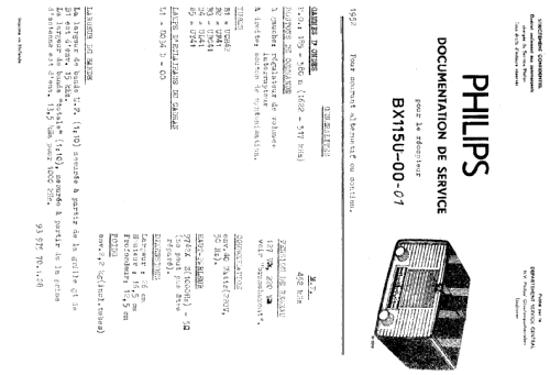 BX115U ; Philips; Eindhoven (ID = 1628065) Radio