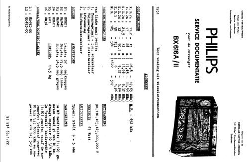 BX616A; Philips; Eindhoven (ID = 2512615) Radio