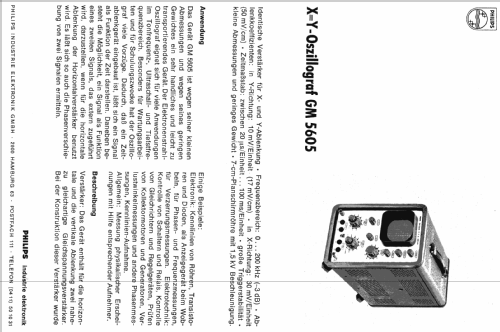 Oscilloscope GM5605; Philips; Eindhoven (ID = 2152812) Equipment