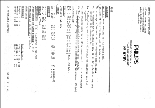 Philitouring NX679V NX 679 V); Philips; Eindhoven (ID = 880692) Car Radio