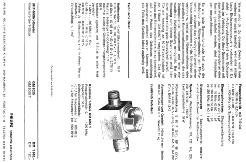 UHF-Millivoltmeter GM6025; Philips; Eindhoven (ID = 2152865) Equipment