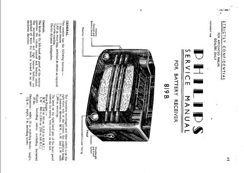 819B; Philips Electrical, (ID = 1248304) Radio