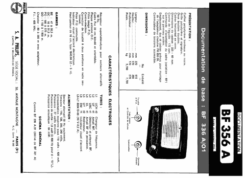 BF356A; Philips France; (ID = 2008596) Radio