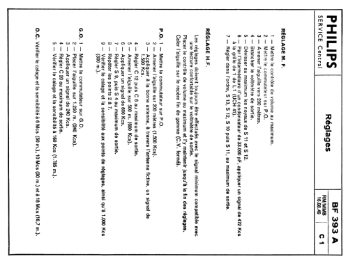 BF393A /25; Philips France; (ID = 1976000) Radio