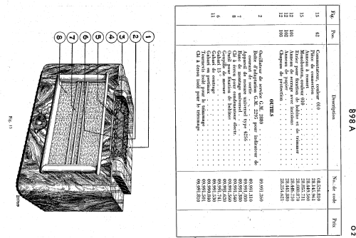 Sonate 898A; Philips France; (ID = 1724589) Radio