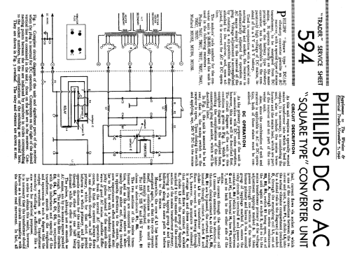 Converter Unit DC to AC Square 28.891.460; Philips Electrical, (ID = 1314555) Aliment.