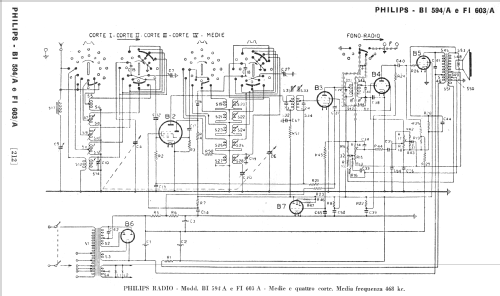BI594/A; Philips Italy; (ID = 257166) Radio