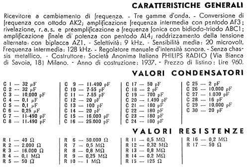 'Legionario' 751M; Philips Italy; (ID = 1567886) Radio