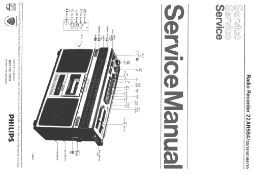 Radio Recorder 22AR584 /00; Philips Belgium (ID = 461681) Radio