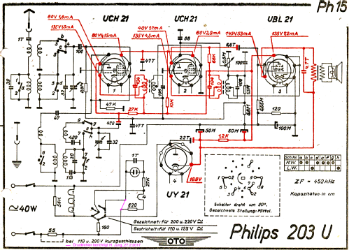 Philetta 203U ; Philips Radios - (ID = 118311) Radio