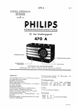 470A; Philips Radios - (ID = 2865752) Radio