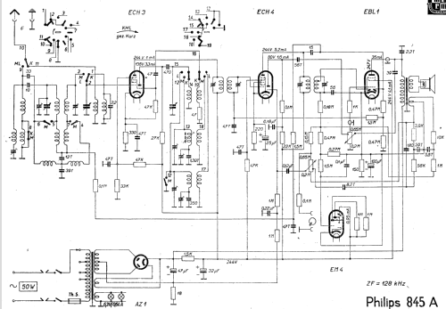 845A, 845A Ausführung X, 845X; Philips Radios - (ID = 299701) Radio