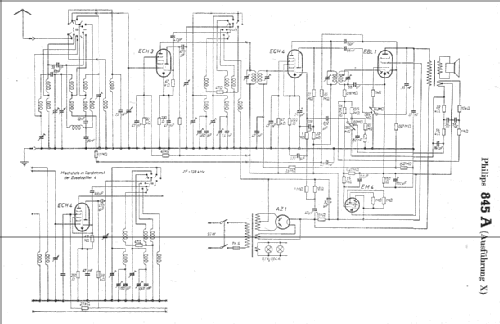 845A, 845A Ausführung X, 845X; Philips Radios - (ID = 5253) Radio