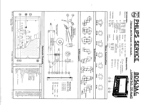 Jupiter 543 BD543A/03; Philips Radios - (ID = 386729) Radio