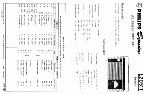 Mariette L2D51T; Philips Radios - (ID = 404563) Radio