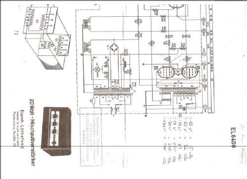 Mischpultverstärker EL6400; Philips Radios - (ID = 1095328) Ampl/Mixer