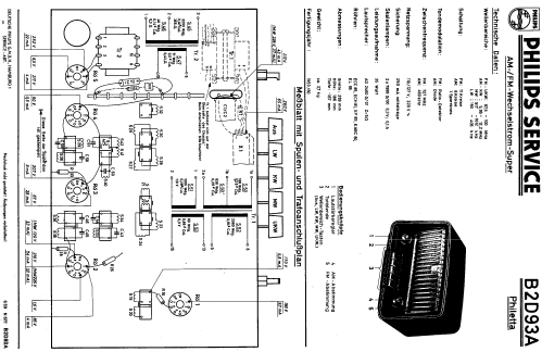 Philetta B2D93 allgemein; Philips Radios - (ID = 944599) Radio