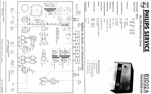 Philetta de luxe 302 B3D02A; Philips Radios - (ID = 168183) Radio