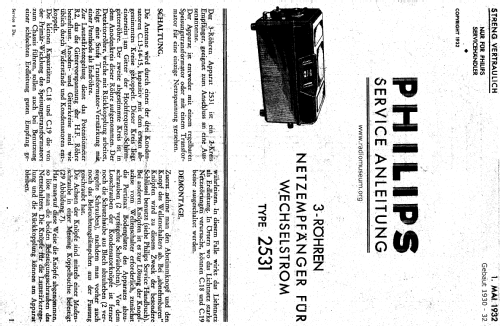 2531; Philips Radios - (ID = 4852) Radio