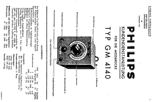 Philoscop GM4140; Philips Radios - (ID = 630134) Equipment