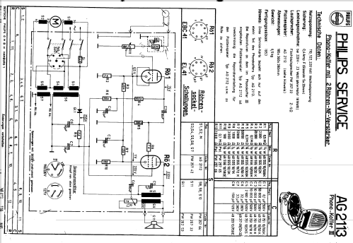 Phonokoffer III AG2113 Ch= AG2112; Philips Radios - (ID = 254515) Sonido-V