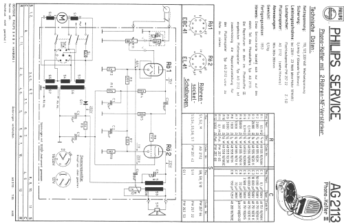 Phonokoffer III AG2113 Ch= AG2112; Philips Radios - (ID = 60072) Sonido-V