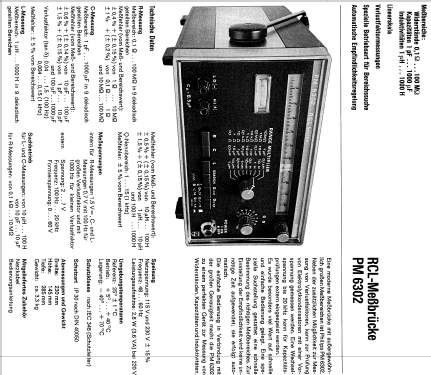 RCL Bridge PM6302; Philips Radios - (ID = 1170716) Equipment