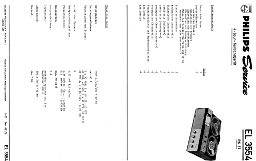 RK37 EL3554D /00; Philips Radios - (ID = 1772989) R-Player