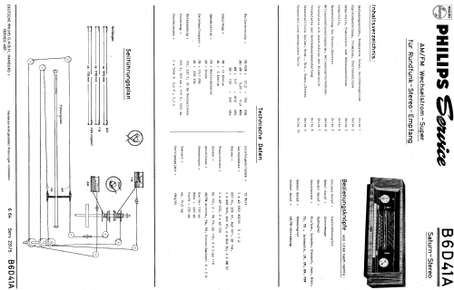 Saturn 641 Stereo B6D41A; Philips Radios - (ID = 1295682) Radio