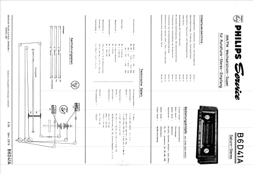 Saturn 641 Stereo B6D41A; Philips Radios - (ID = 40305) Radio