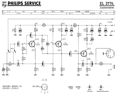 Stereo-Zusatzverstärker EL 3774; Philips Radios - (ID = 1642877) Ampl/Mixer