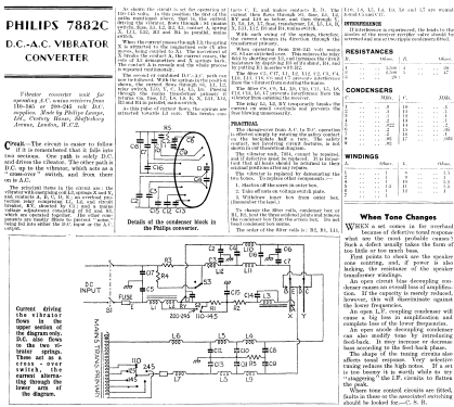 Wechselrichter / Zerhacker 7882 C; Philips Radios - (ID = 1252809) Aliment.