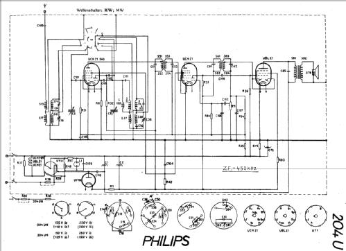 204 U H ; Philips - Schweiz (ID = 19349) Radio