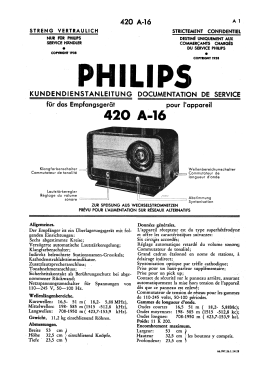 420A, 420A-16; Philips - Schweiz (ID = 2848359) Radio