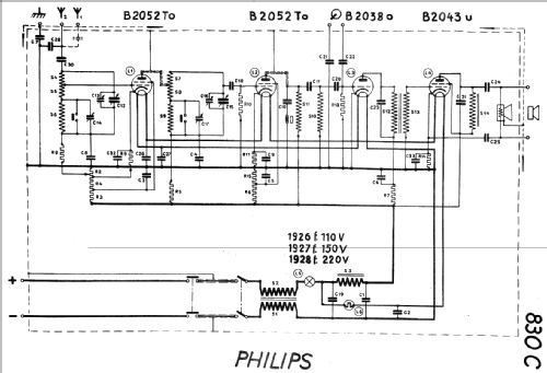 830C; Philips - Schweiz (ID = 19313) Radio