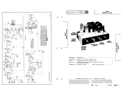 Pilotone Amplifier AA-903; Pilot Electric Mfg. (ID = 1985100) Ampl/Mixer
