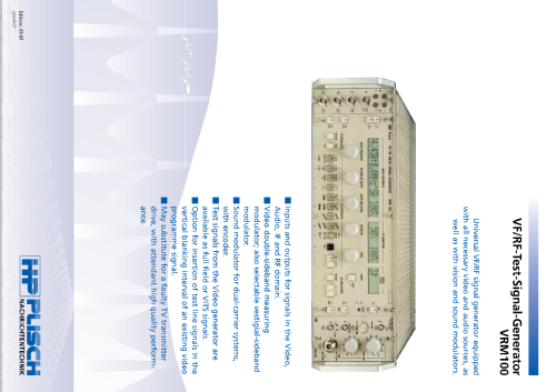 VF/ RF-Mess-Signal-Generator VRM100; Plisch; Hans H.; (ID = 1982817) Equipment