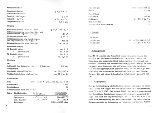 Kurzzeit-Messgerät MT10; Präcitronic Dresden, (ID = 107441) Equipment