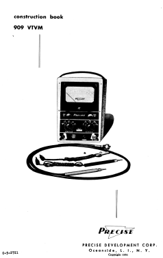 Vacuum Tube Voltmeter 909; Precise Development (ID = 2771510) Equipment