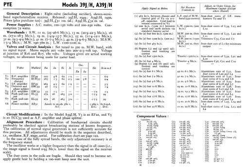 A39J/H; Pye Ltd., Radio (ID = 2376964) Radio