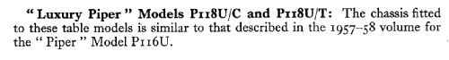Luxury Piper P118UC; Pye Ltd., Radio (ID = 577309) Radio