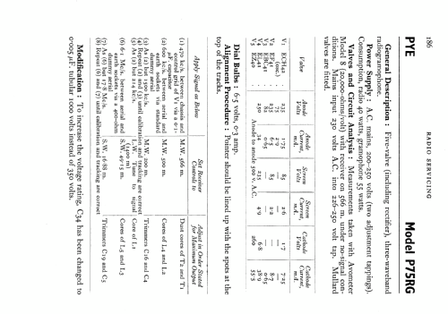 P75RG; Pye Ltd., Radio (ID = 550274) Radio