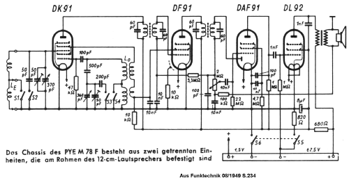 Personal M78F; Pye Ltd., Radio (ID = 256256) Radio